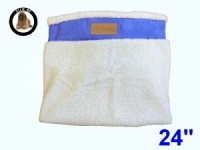Ellie-Bo Small Replacement Blue Cover with Faux Suede and Sheepskin Topping for Memory Foam Dog Beds